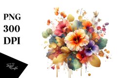 Colorful Bouquet with Nasturtium Splash | Sublimation | Product Image 1