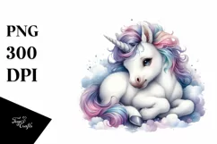 Cute Baby Unicorn PNG Product Image 1