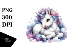 Cute Baby Unicorn PNG Product Image 1