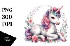 Cute Baby Unicorn PNG Product Image 1