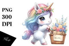 Cute Baby Unicorn in Pastel Colors Product Image 1