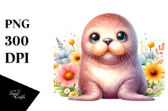 Cute Colorful Small Baby Walrus Smiling Product Image 1