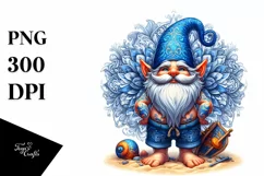 Detailed Digital Painting Gnome Azzure Shorts Product Image 3