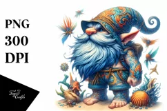 Detailed Digital Painting Gnome Azzure Shorts Product Image 1