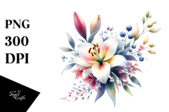 Colorful Lily PNG Product Image 1