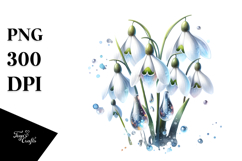 Snowdrop with Metallic Insertions, Transparent PNG Product Image 1