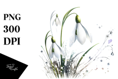 Snowdrop with Metallic Insertions, High-Res PNG Product Image 1