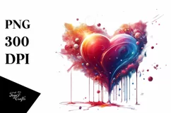 Digital Painting Heart PNG Product Image 1