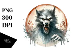 Funny Werewolf Art, Transparent PNG Product Image 1