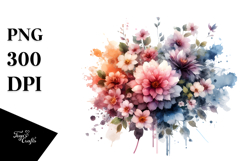 Dramatic Flower Splashes PNG Product Image 1