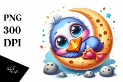 Cute Baby Pelican Moon Dance Clipart Product Image 3