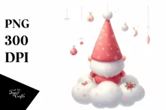 Vintage Christmas Gnomes, Transparent PNG Product Image 3