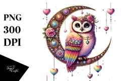 Adorned Owl Moon PNG Product Image 1