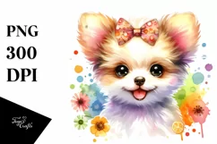 Colorful Cute Dog PNG Product Image 1