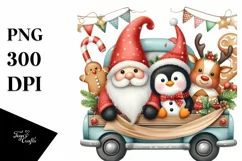 Christmas Truck View PNG Product Image 1