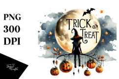 A Washed Retro Halloween Castle PNG Product Image 1