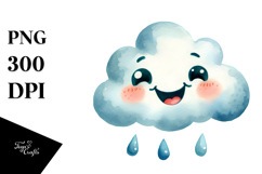 Whimsical Smiling Cloud, Transparent PNG Product Image 1