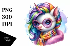 Cute Unicorn Inspired by , PNG Product Image 1
