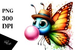 Quirky and Colorful Butterfly Clipart Product Image 1