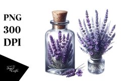 Colorful Bottle with Large Lavender | Clipart Product Image 1