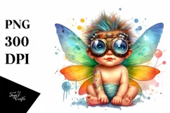 Artistic Baby Unicorn with Bird PNG Product Image 3
