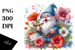 Singing Gnome with Flowers Product Image 1