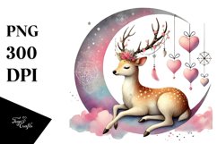 Adorned Deer Moon PNG Product Image 1