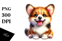 Cute Baby Pembroke Welsh Corgi, PNG Design Product Image 1