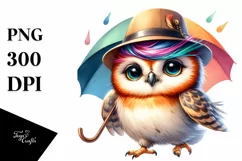 Cute Baby Owl Dancing PNG Product Image 3
