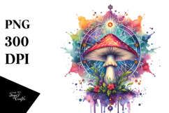 Vibrant Celestial Mushroom PNG Product Image 1