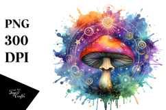 Vibrant Celestial Mushroom PNG Product Image 1