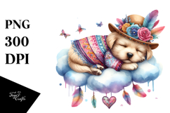 Boho Baby Puppy PNG Product Image 1
