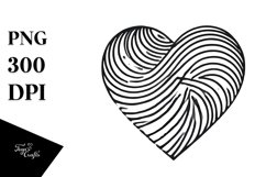 Simple Lineart Heart PNG Product Image 1