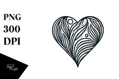 Simple Lineart Heart PNG Product Image 1