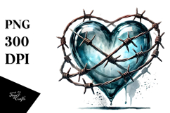 Heart with Barbwire PNG Product Image 1