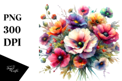Vibrant Flower Drawing PNG Product Image 1