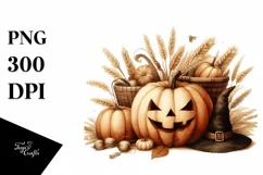 Vintage Halloween Pumpkin, Transparent PNG Product Image 3