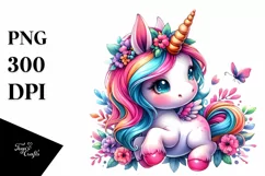 Funny Baby Unicorn, Transparent PNG Product Image 3