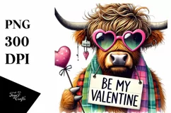 Detailed Highland Calf with Sunglasses, High-Res PNG Product Image 1