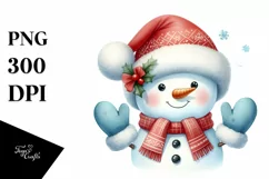 Snowman in Winter Wonderland PNG Product Image 3