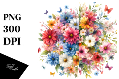 Colorful Spring Flower PNG Product Image 1