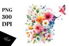 Colorful Flower Painting PNG Product Image 1