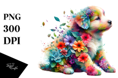 Vibrant Watercolor Puppy Product Image 1
