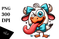Whimsical Bird with Large Udder PNG Product Image 1
