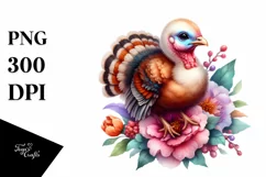 Vibrant Baby Turkey Flower Sticker Product Image 3