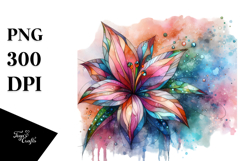 Abstract Wooden Lily PNG Product Image 1