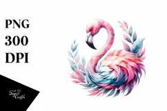 Colorful Flamingo Sticker Clipart Product Image 3