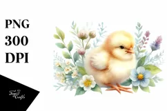 Watercolor Baby Chicken High PNG Product Image 3