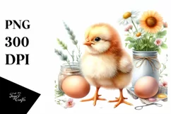 Watercolor Baby Chicken High PNG Product Image 3