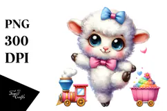 Colorful Baby Lamb Dancing PNG Product Image 1